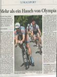 Teamzeitfahren im Rossauer Wald 2011 - Artikel in der Freien Presse